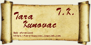 Tara Kunovac vizit kartica